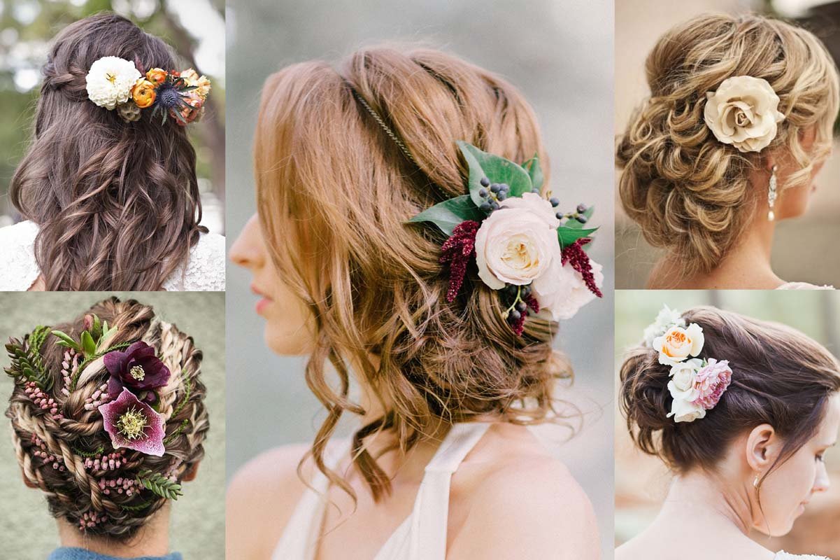 Прически с цветком фото и видео урок