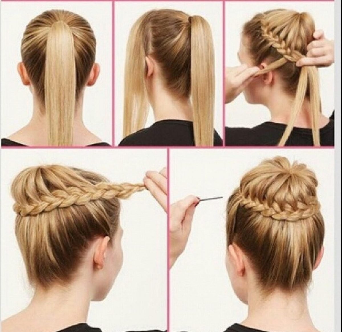 Быстрая и простая прическа с плетением кос