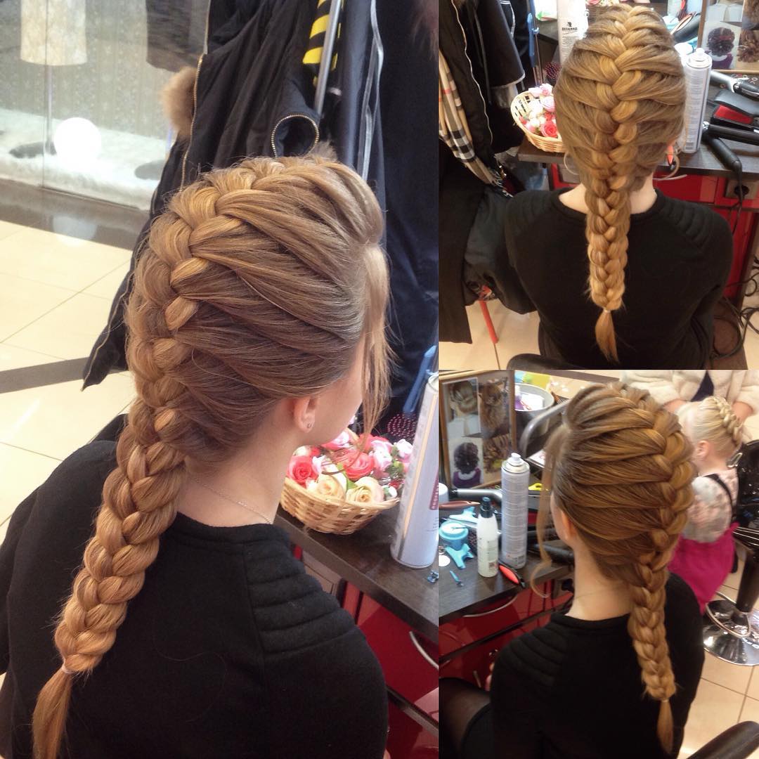 Видео создания прически дракончик