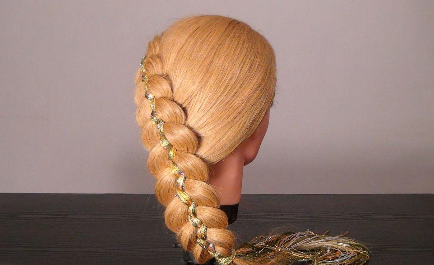 Коса из 5 прядей видео-урок