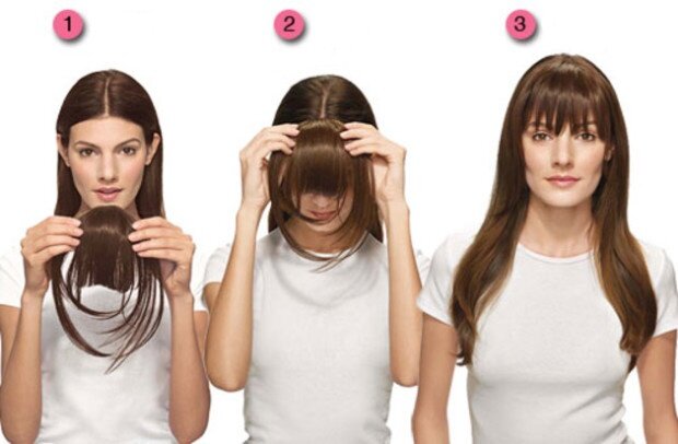 Прически с накладной челкой из собственных волос