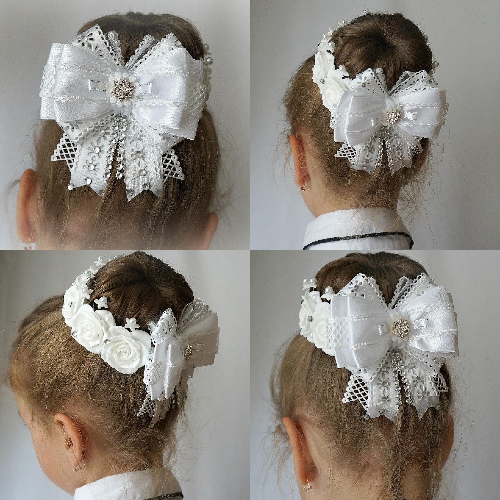 Прическа с бантиками своими руками