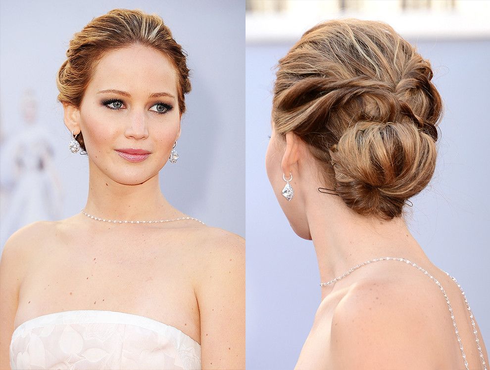 Как сделать низкий пучок в стиле Дженифер Лоуренс
