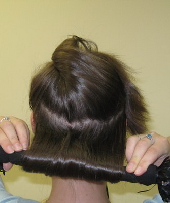 Элегантная прическа с помощью твистера