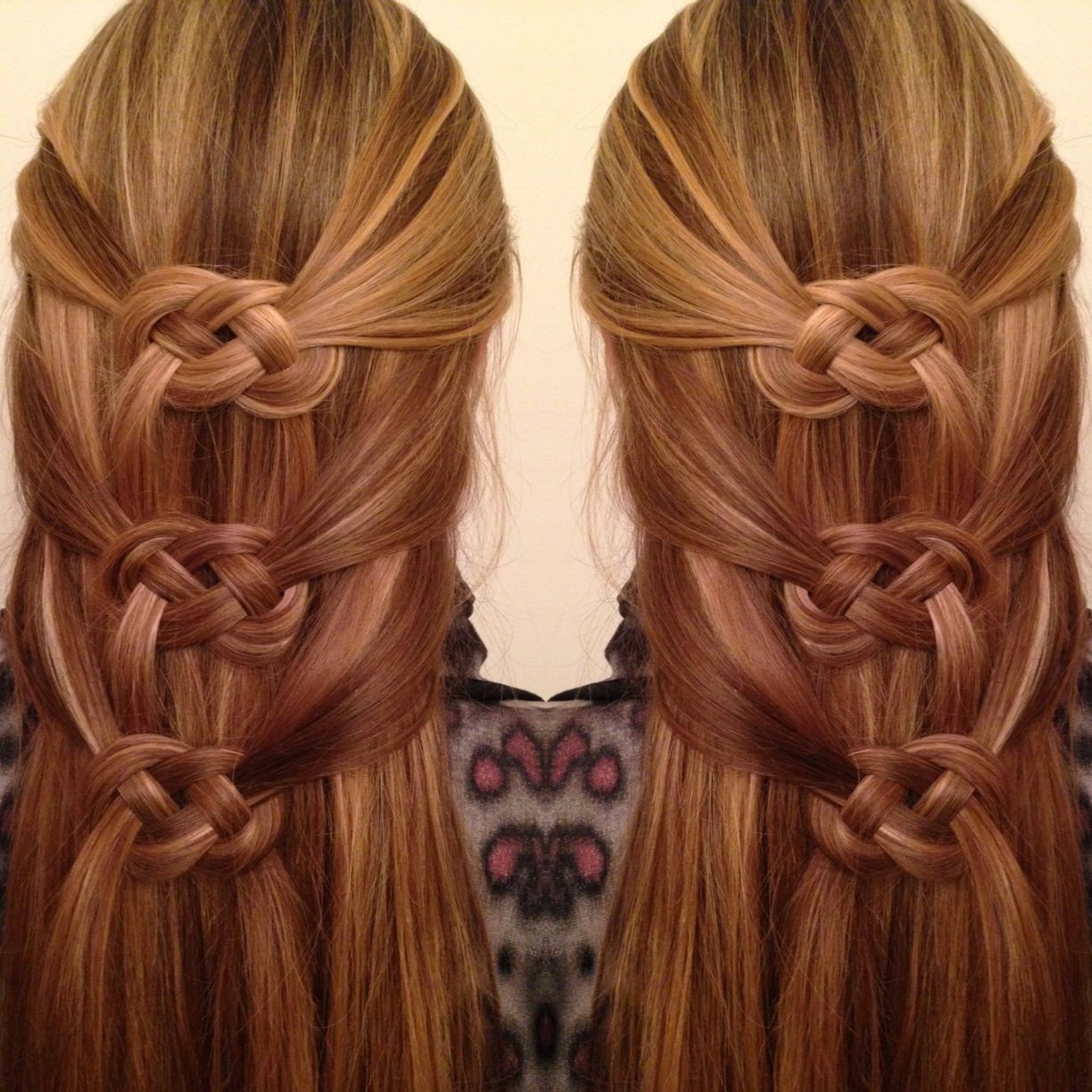 Кельтский узел из волос