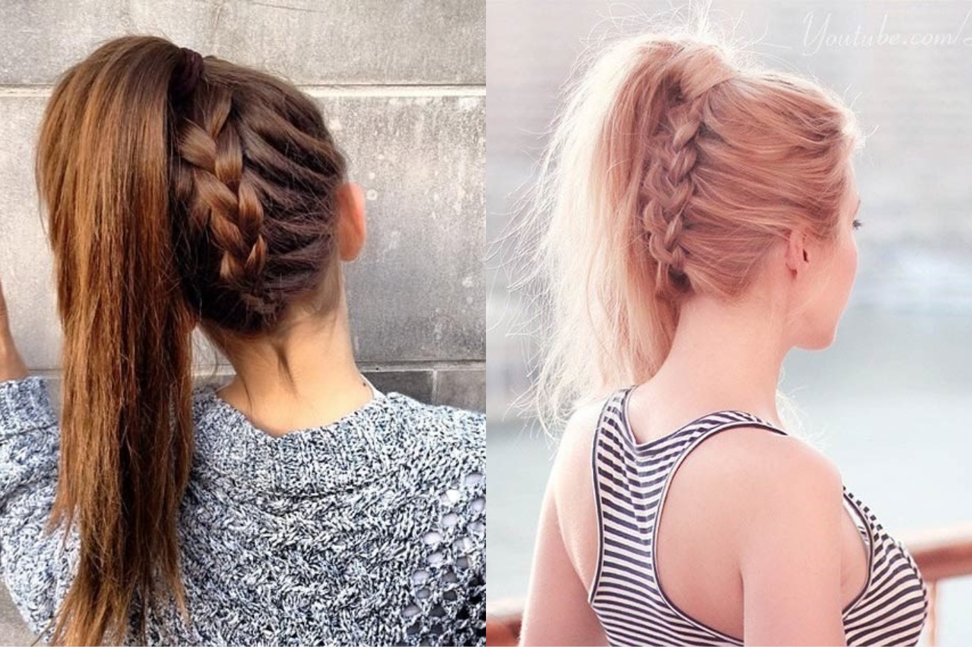 Прическа «Хвост с колоском»