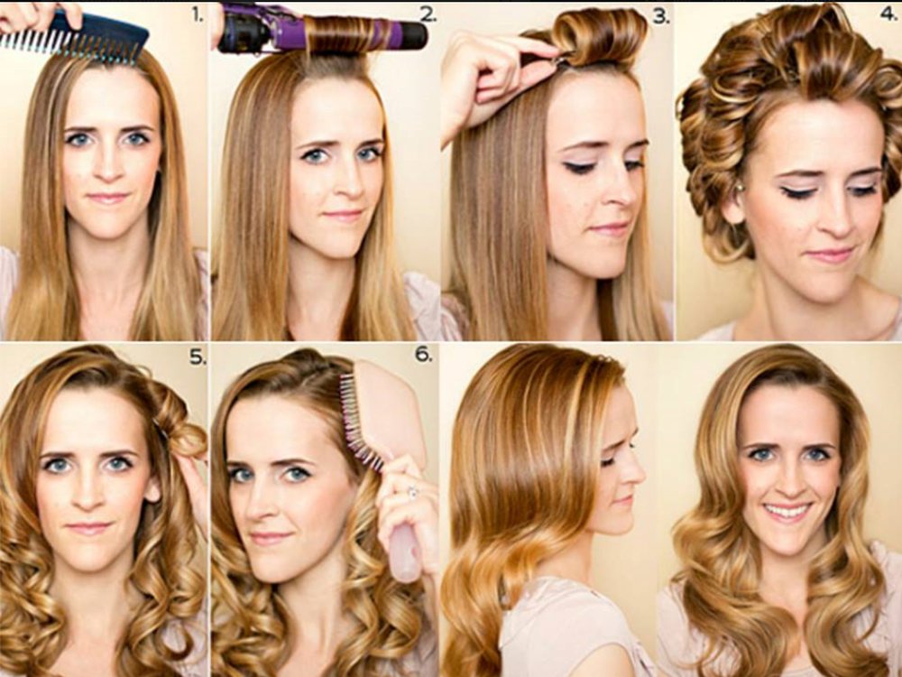 Видео-урок: прическа крупные локоны поэтапно