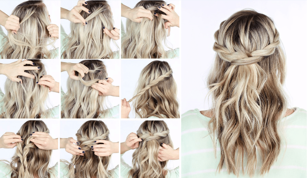 Легкая и красивая прическа за пять минут