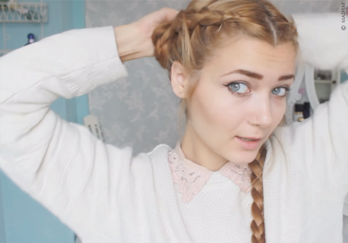 Прически с косами на средние волосы Прически с косами на средние волосы