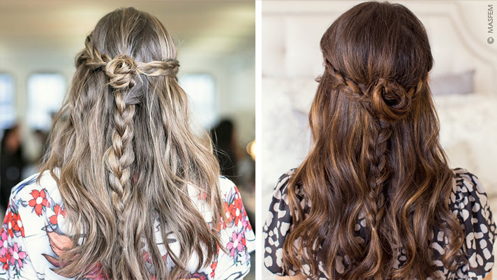 Розочка из косы Розочка из косы