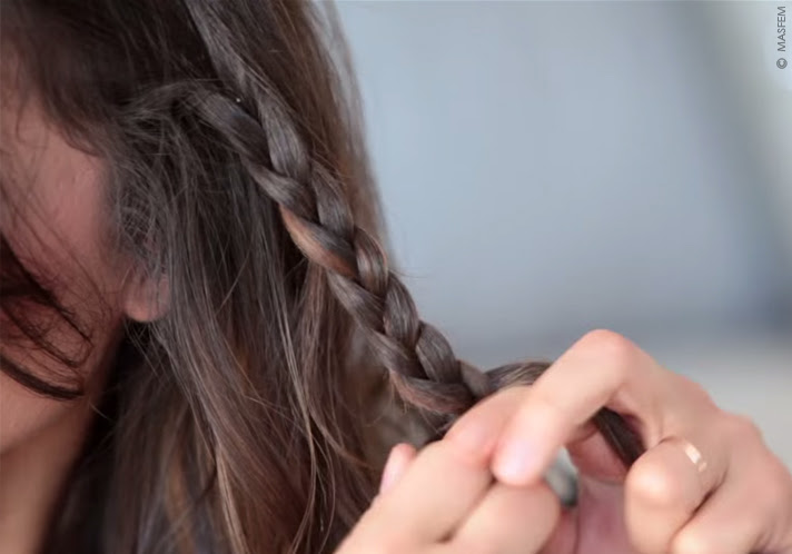 Розочка из косы Розочка из косы