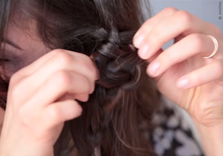 Розочка из косы Розочка из косы