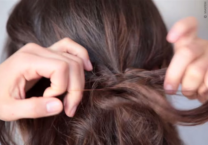 Розочка из косы Розочка из косы