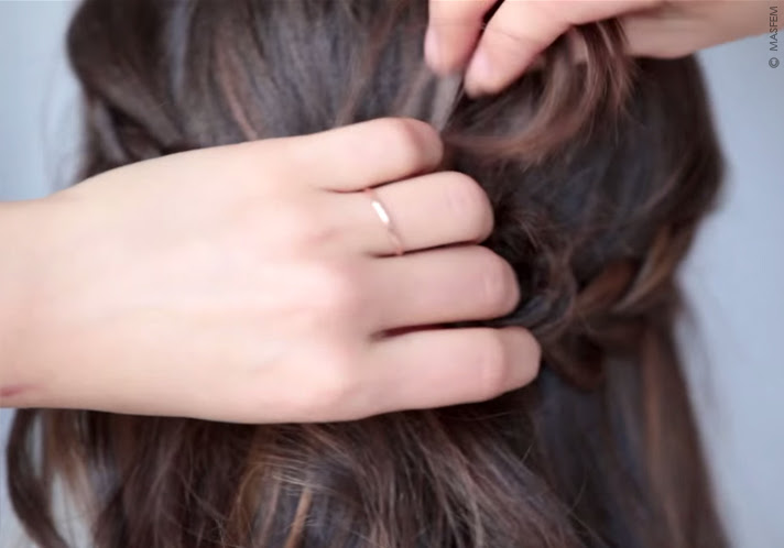 Розочка из косы Розочка из косы