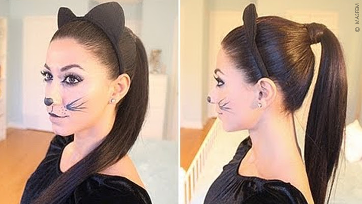 Кошачьи ушки волосы прическа хеллоуин маскарад Кошачьи ушки волосы прическа хеллоуин маскарад