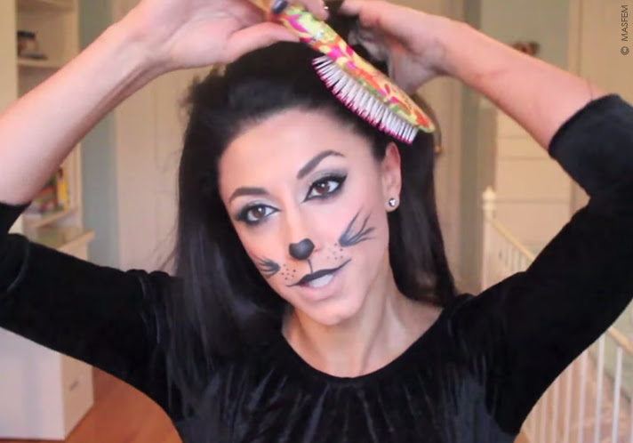 Кошачьи ушки волосы прическа хеллоуин маскарад Кошачьи ушки волосы прическа хеллоуин маскарад