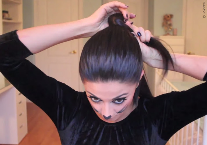 Кошачьи ушки волосы прическа хеллоуин маскарад Кошачьи ушки волосы прическа хеллоуин маскарад