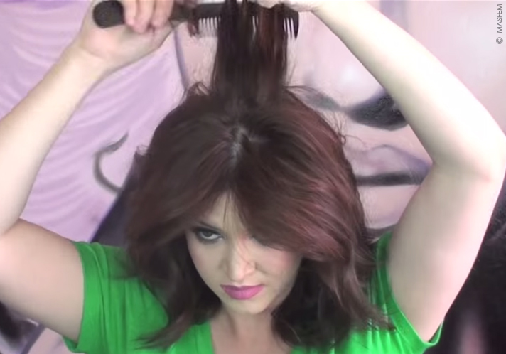 Объемная прически на средние волосы Объемная прически на средние волосы