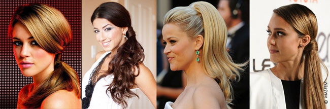 Гладкий конский хвост или хвост набок на выпускной Гладкий конский хвост или хвост набок на выпускной