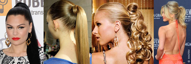 Гладкий конский хвост или хвост набок на выпускной Гладкий конский хвост или хвост набок на выпускной