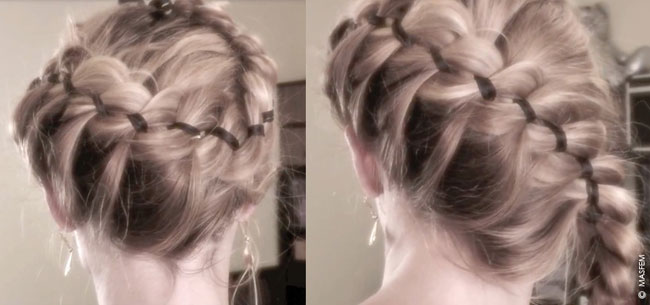 Плетение кос с лентами Плетение кос с лентами