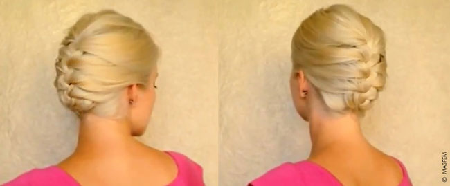 Французская коса на средние волосы Французская коса на средние волосы