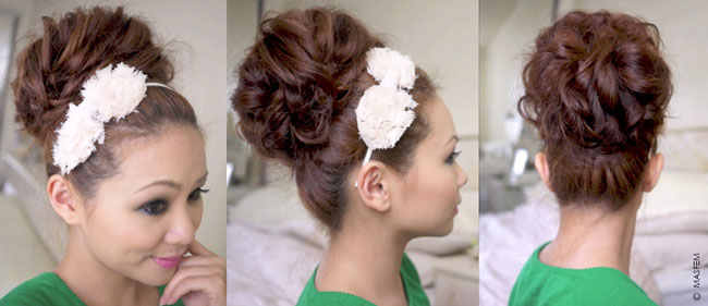 Высокая прическа на выпускной Высокая прическа на выпускной